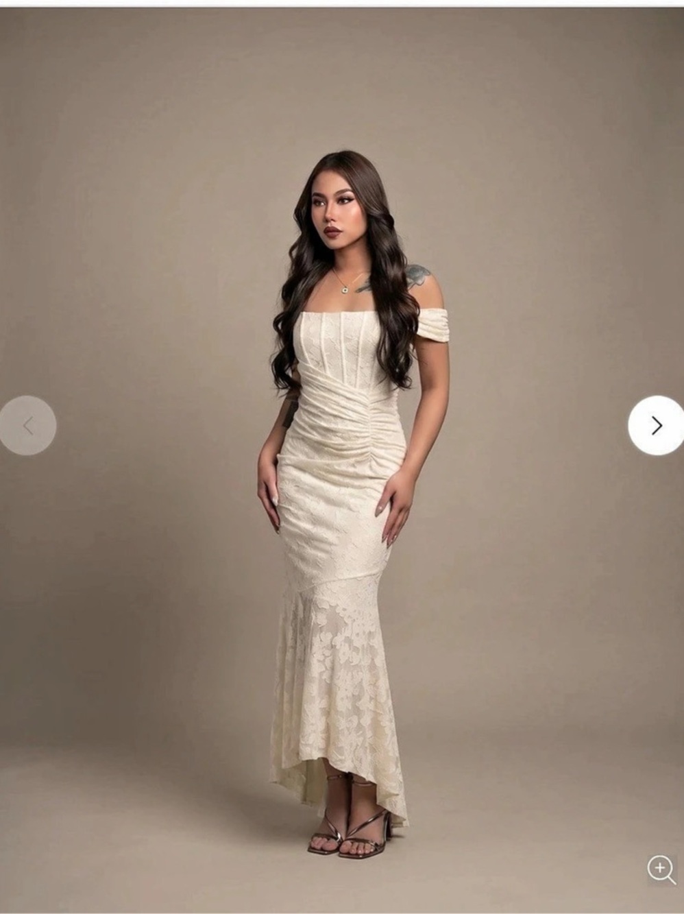 Ivory Lace Corset Maxi Dress